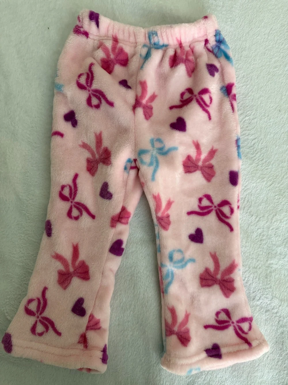 Rare Editions Pink Bow & Heart Fleece Matching Set